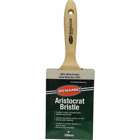 DYNAMIC PAINT PRODUCTS Dynamic 4 in. 100mm Aristocrat Flat White Bristle Brush 21548